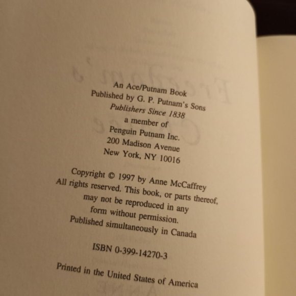 Vintage Anne McCaffrey Hardcover Lot. Freedom's Choice and Freedom's Challenge - Picture 3 of 7